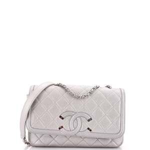 Chanel Filigree Flap Bag Quilted Caviar #239912C33B